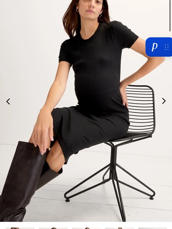 Hatch Dresses & Skirts - HATCH sz 1 Classic Black Short-Sleeved Maternity Knit Dress